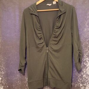 Green cardigan